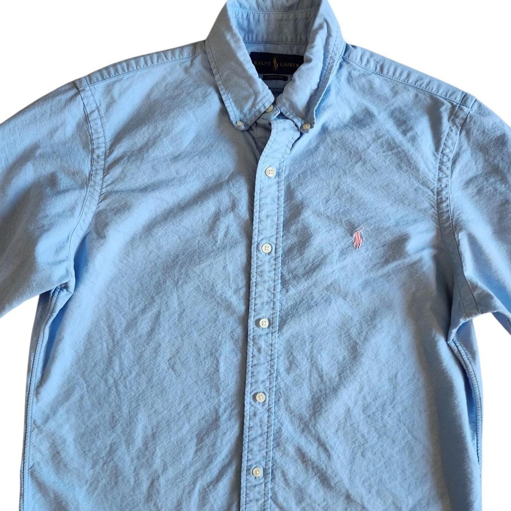 Essential Ralph Lauren Light Blue Oxford Cotton Button-Down (Pink Pony Edition)